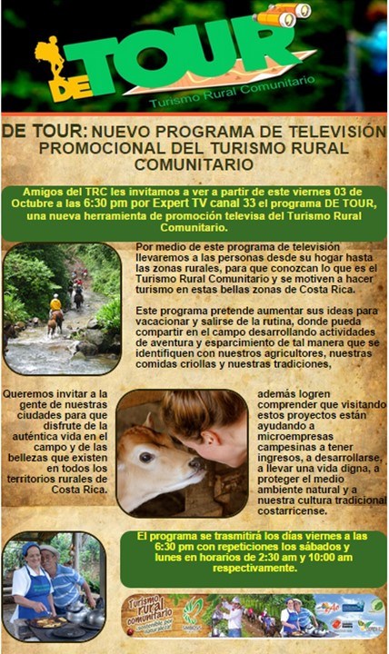 DE TOUR, El programa del Turismo Rural Comunitario